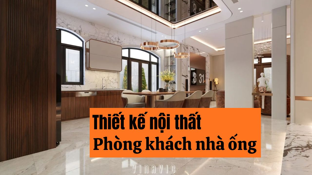 Ý tưởng Thiết Kế Nội Thất Phòng Khách Nhà Ống xanh mát đầy ánh sáng