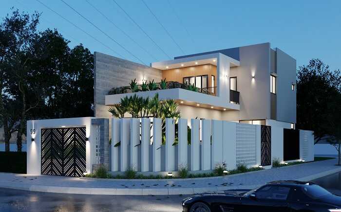 Gợi ý công năng biệt thự 2 tầng 2 mặt tiền