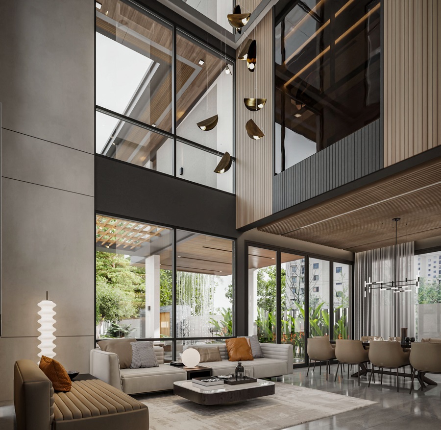 Không gian phòng khách ấm cúng, sang trọng và chuẩn phong thủy cho người mệnh Hỏa.