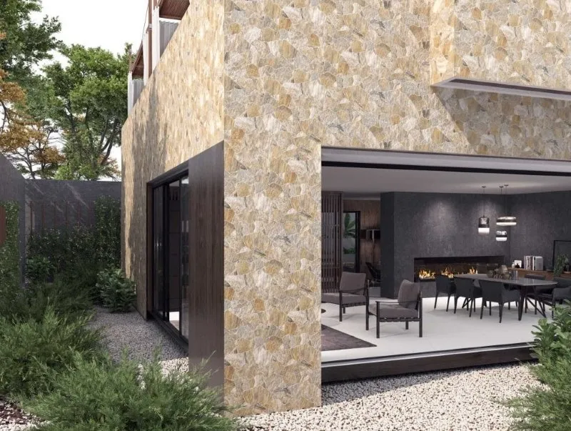 Gạch ốp ngoại thất có sự đa dạng về màu sắc, kích thước và hoa văn