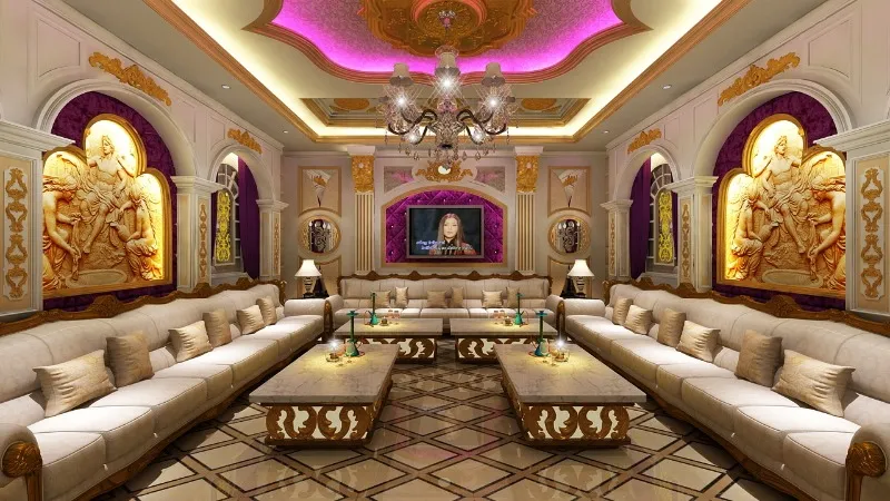 Phòng karaoke gia đình phong cách tân cổ điển