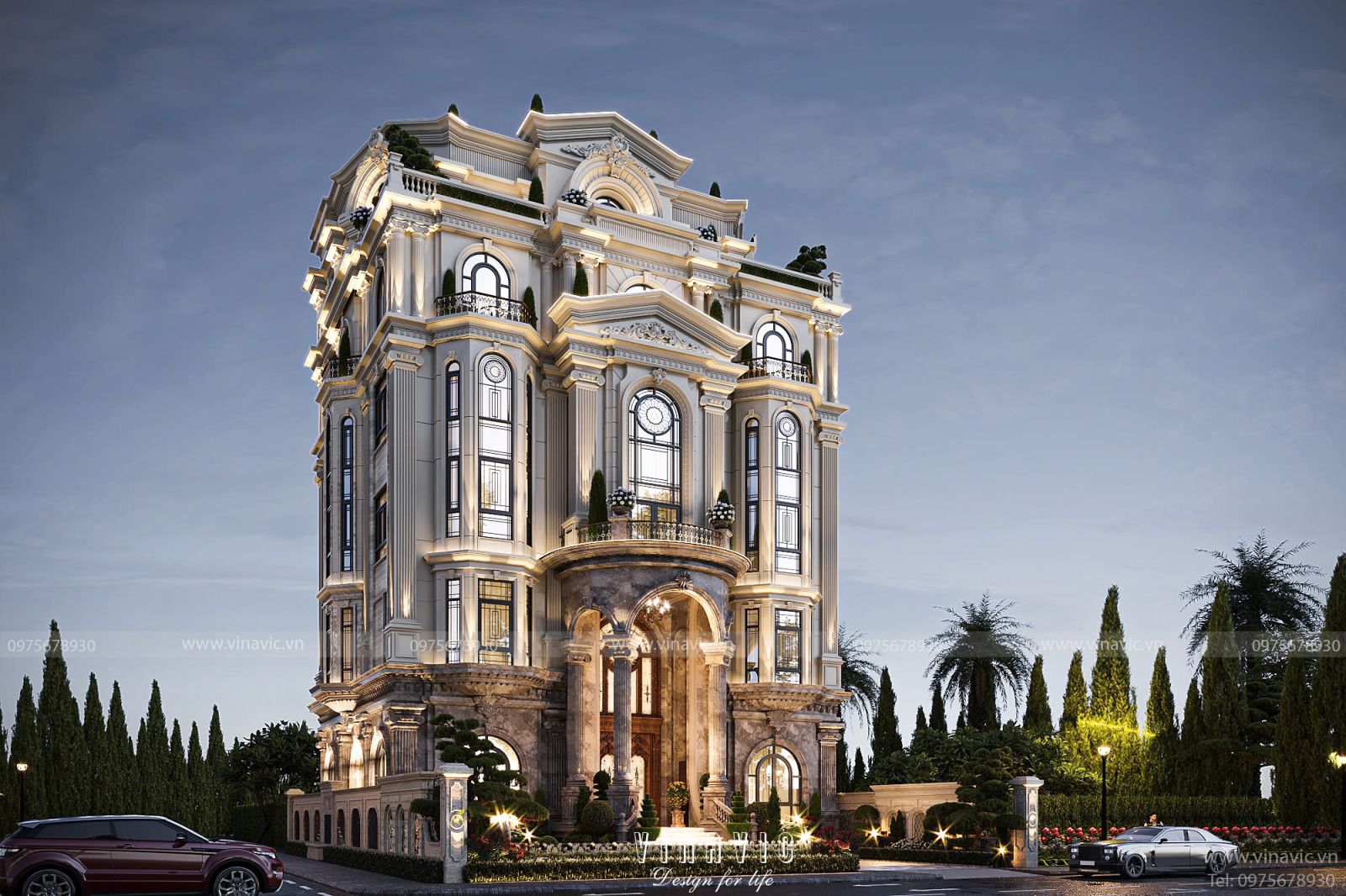 Thông tin dự án biệt thự phố Tân Cổ Điển Châu Âu 6 tầng 14x18m BT2420