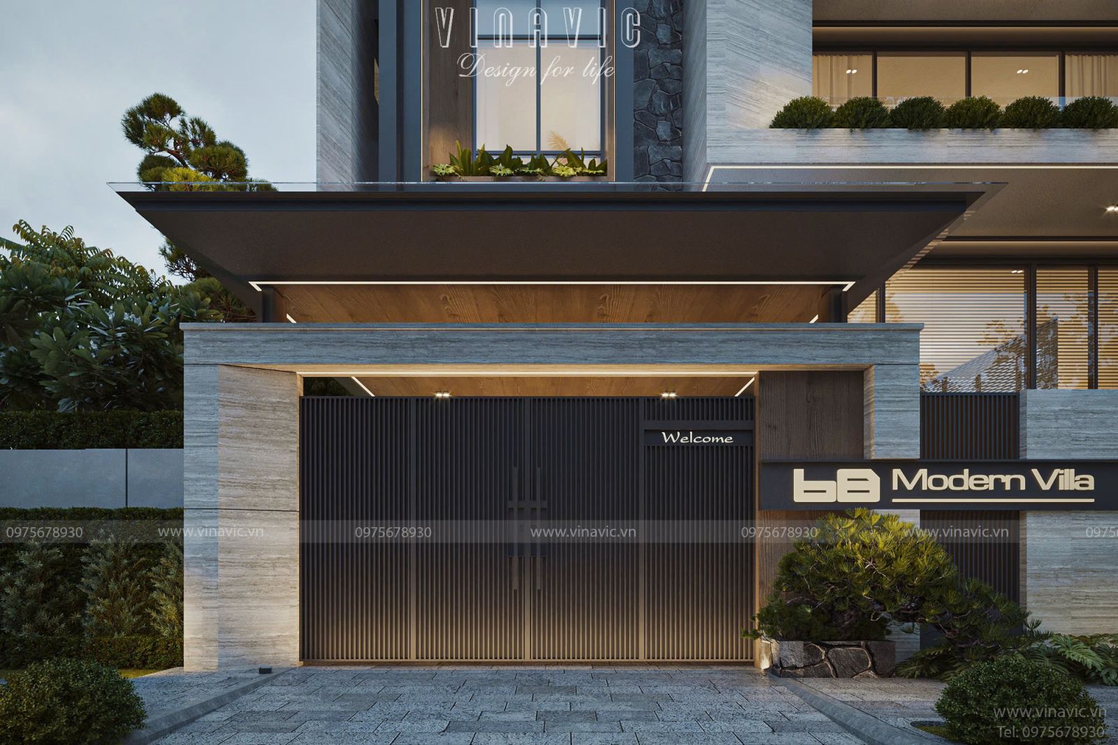 Biệt thự phố 4 tầng hiện đại kết hợp kinh doanh 15x21m BT2421