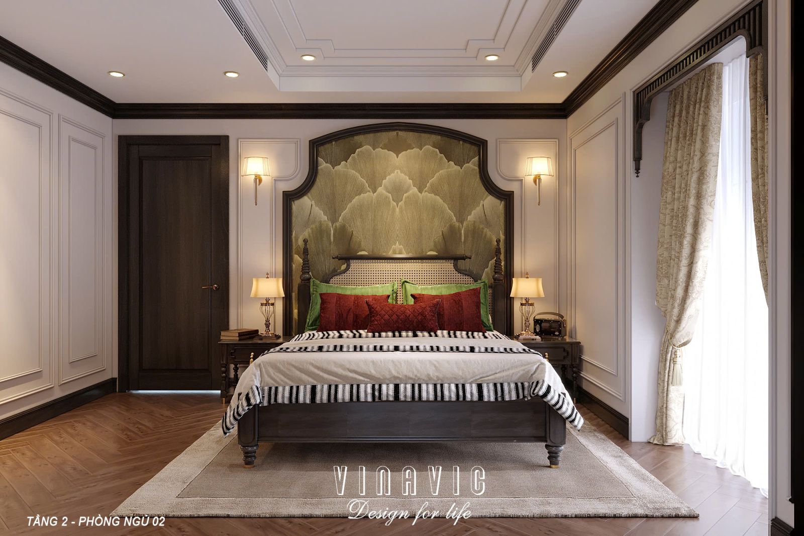 Phối cảnh 3D phòng ngủ Master 02 