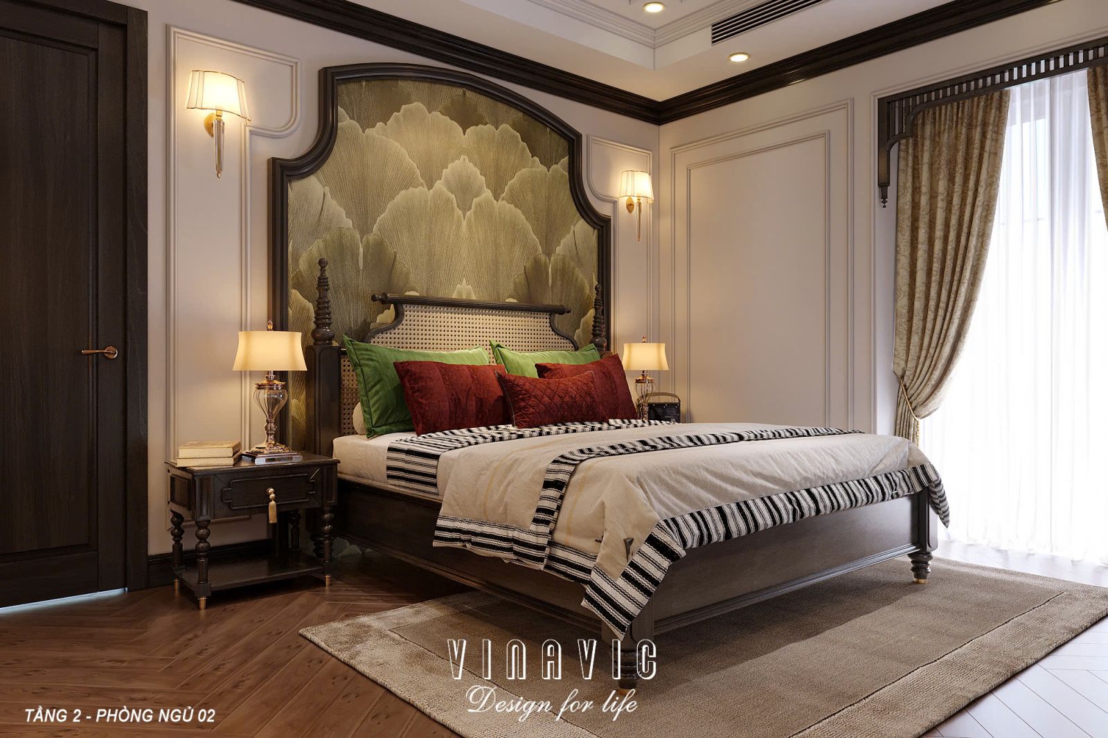 Phối cảnh 3D phòng ngủ Master 02 