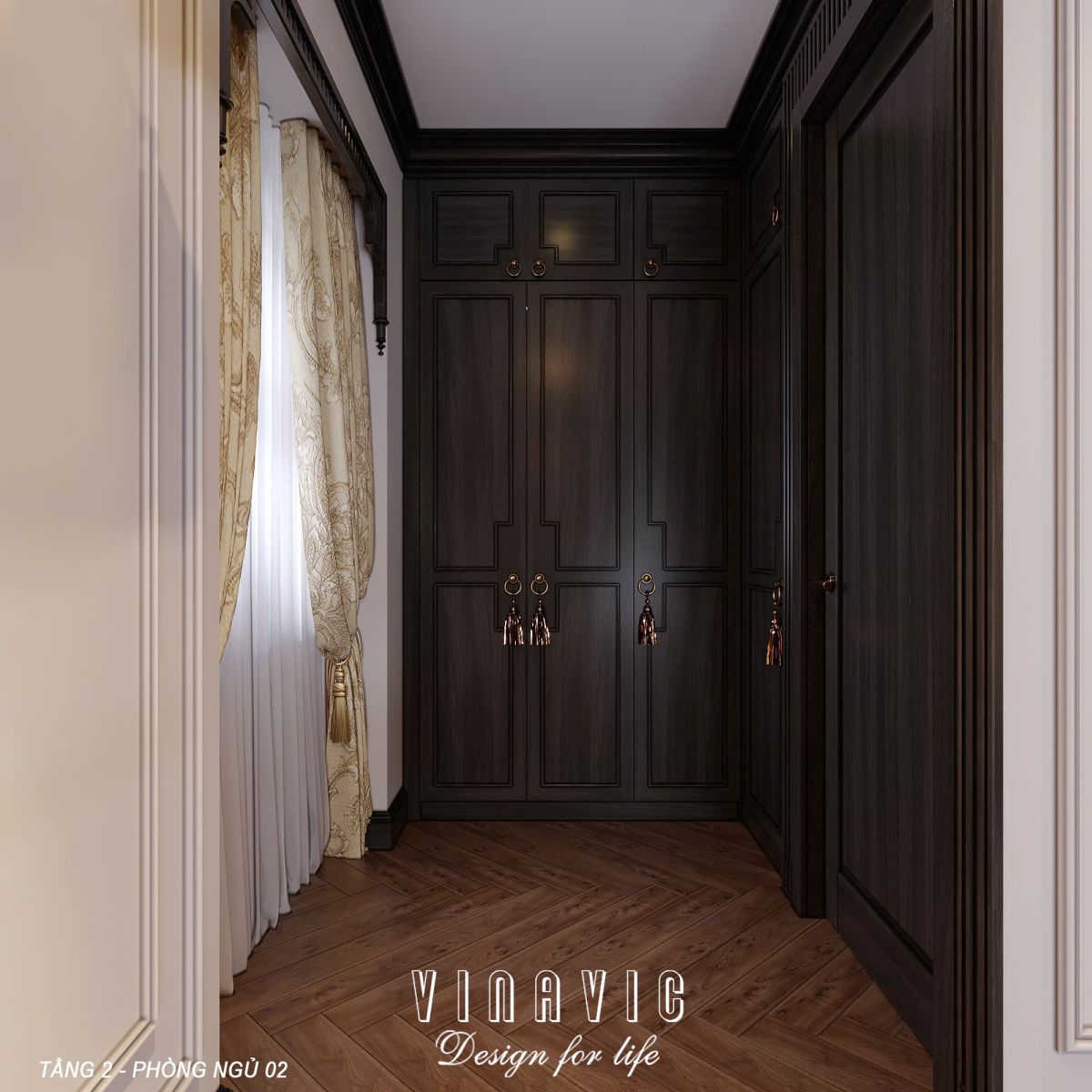 Phối cảnh 3D phòng ngủ Master 02 