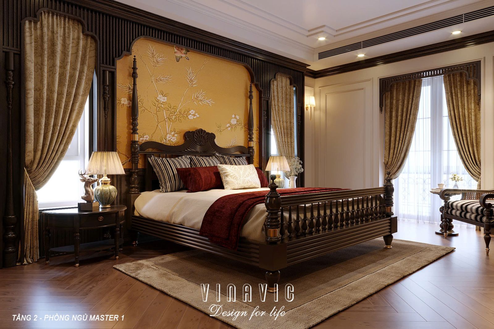 Rèm hai lớp dùng cho phòng khách, phòng ngủ lớn