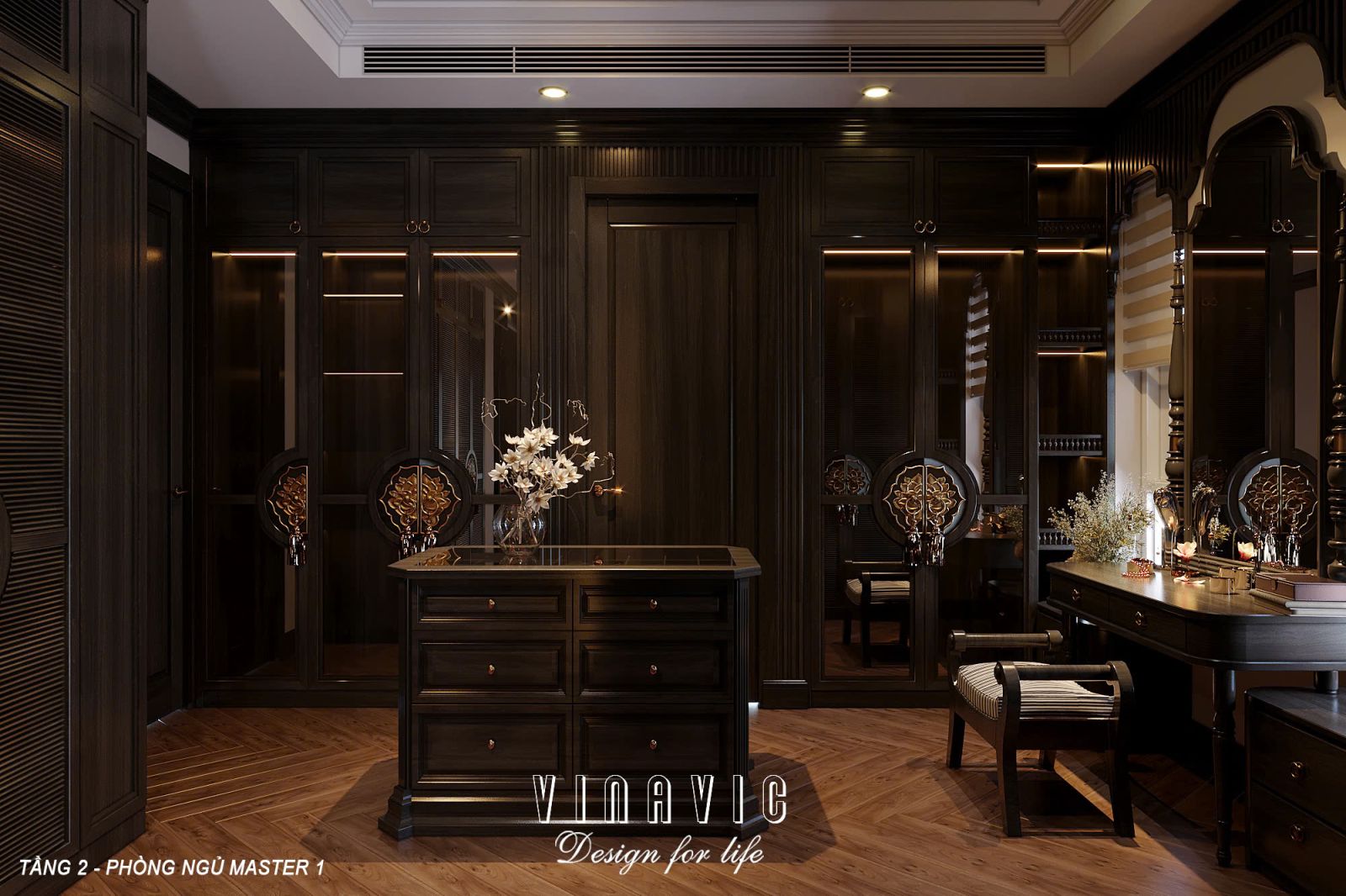 Phối cảnh 3D nội thất Phòng ngủ Master 01