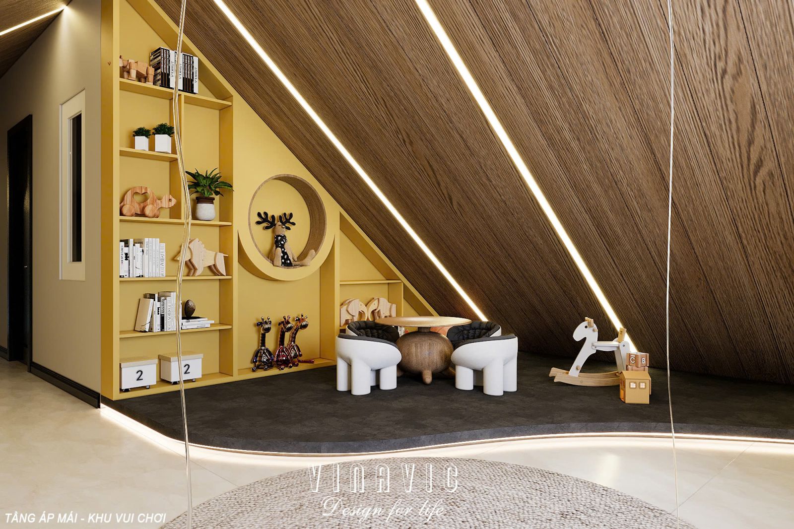 Phối cảnh 3D Tầng Áp Mái