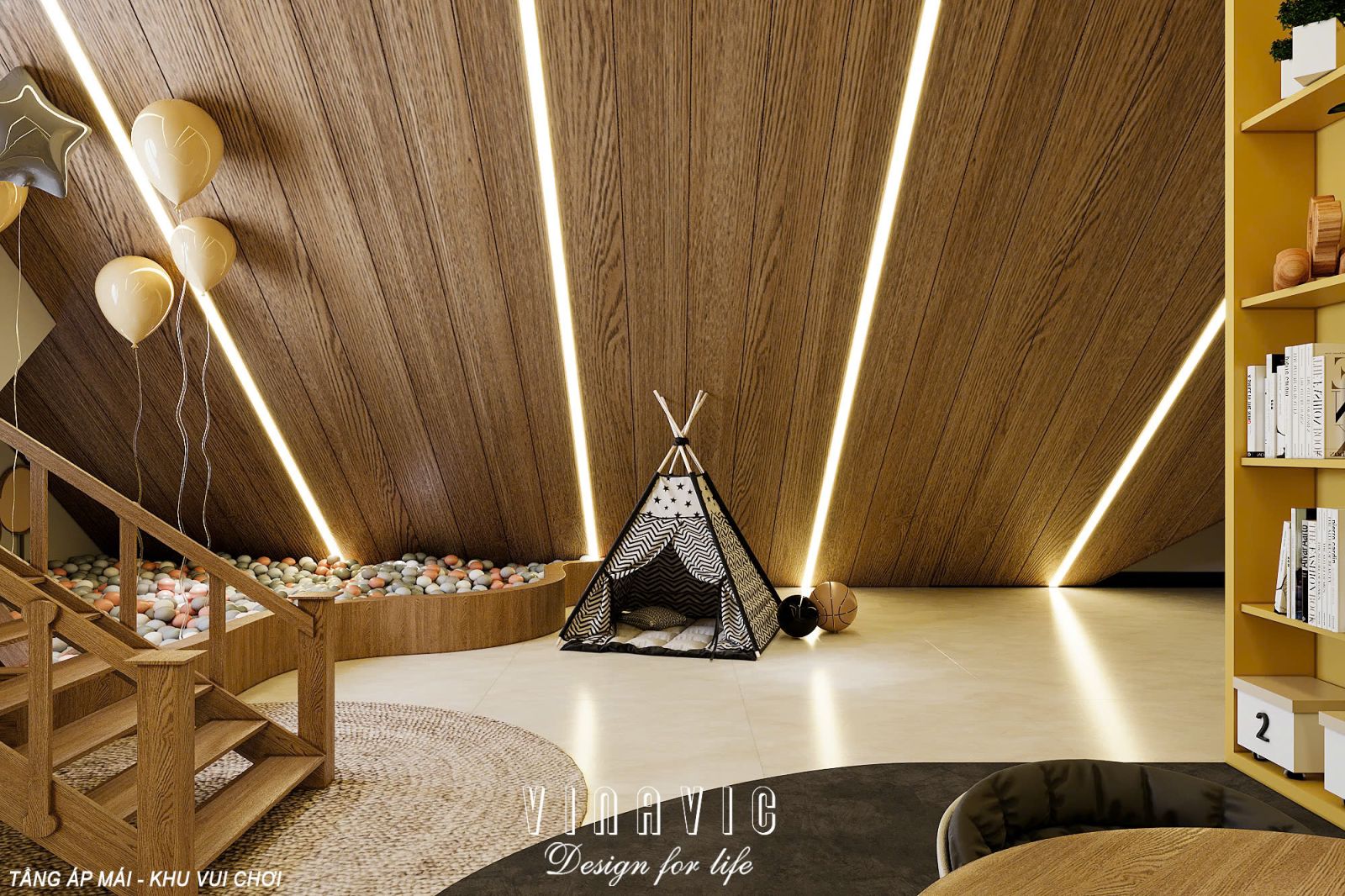 Phối cảnh 3D Tầng Áp Mái