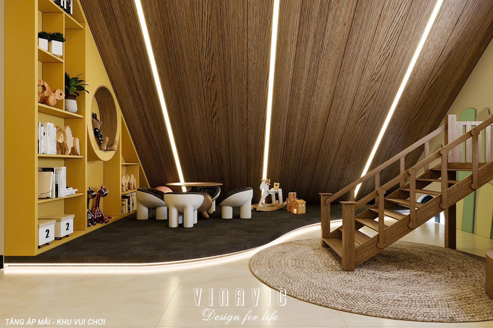 Phối cảnh 3D Tầng Áp Mái