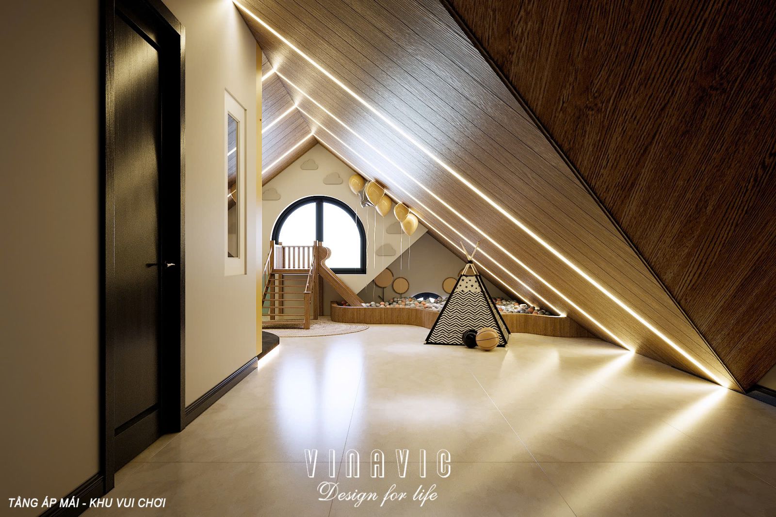 Phối cảnh 3D Tầng Áp Mái