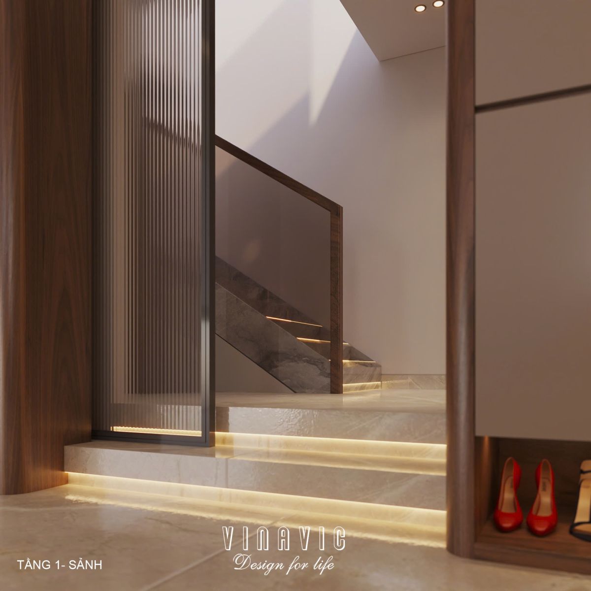 Phối cảnh nội thất 3D Sảnh các Tầng