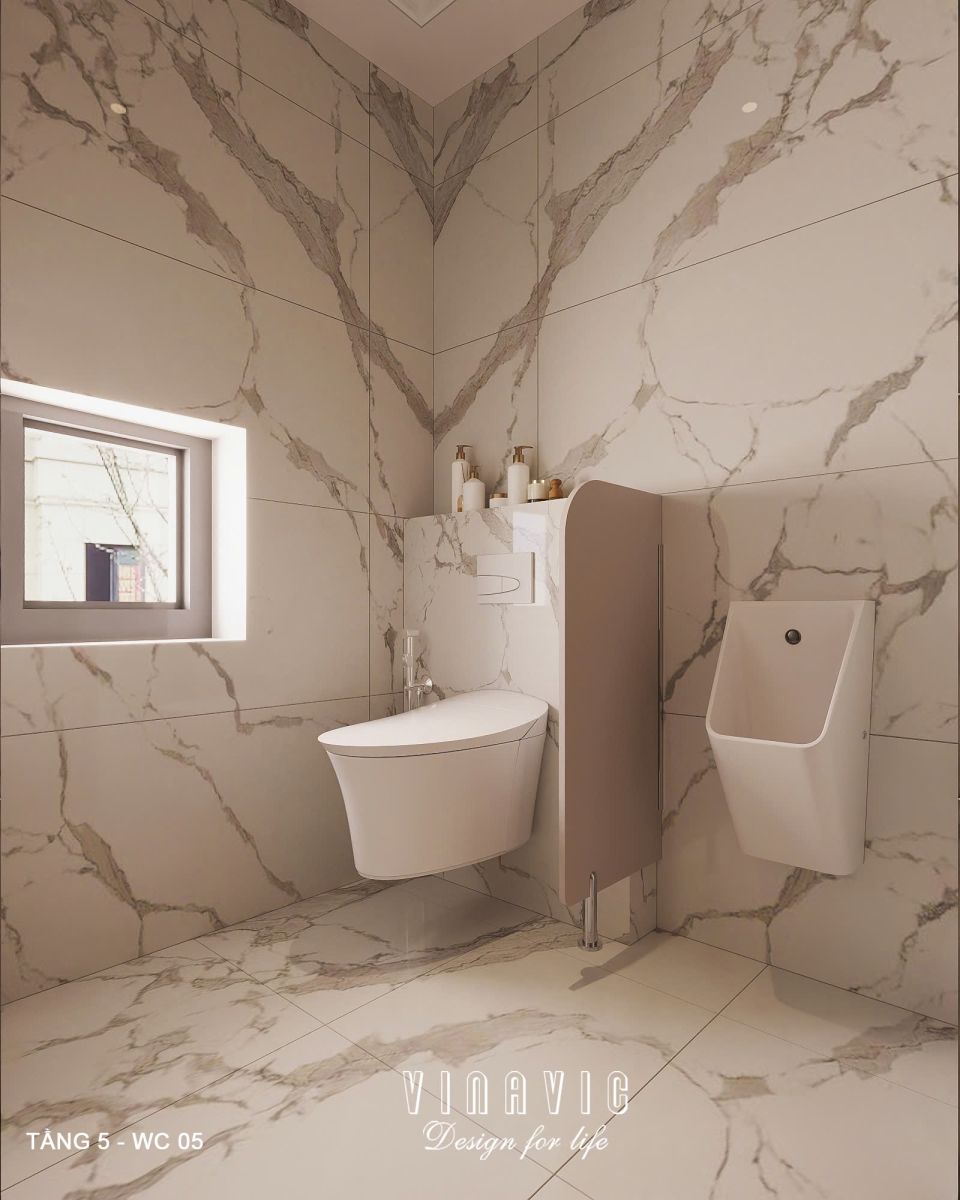 Phối cảnh nội thất 3D Nhà vệ sinh các Tầng