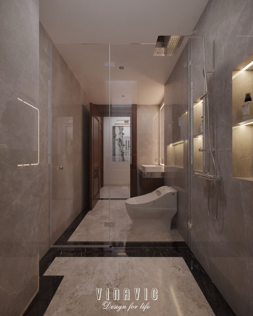 Phối cảnh 3D nội thất phòng ngủ của ông