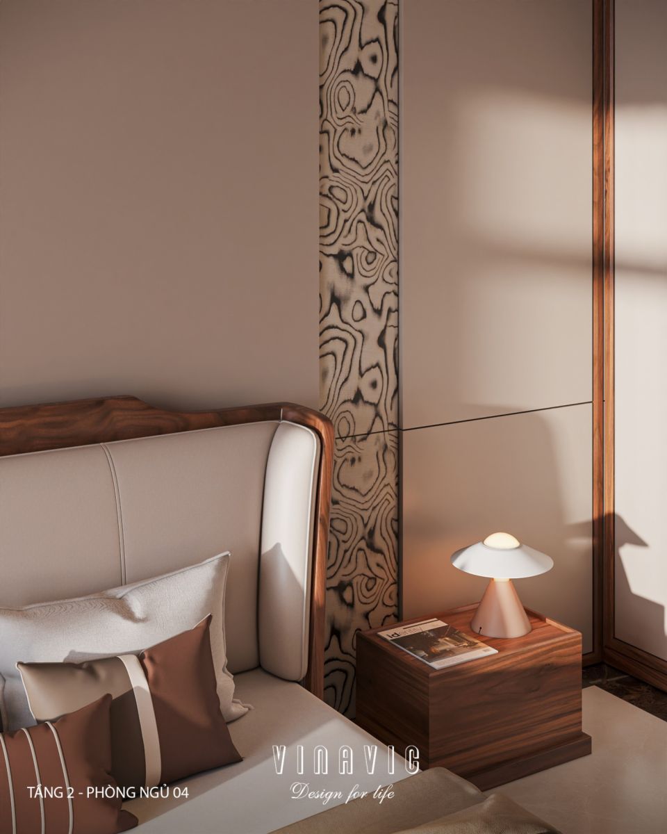 Nội thất phòng ngủ 04 tầng 2 biệt thự 3 tầng hiện đại 9x24m NT2353
