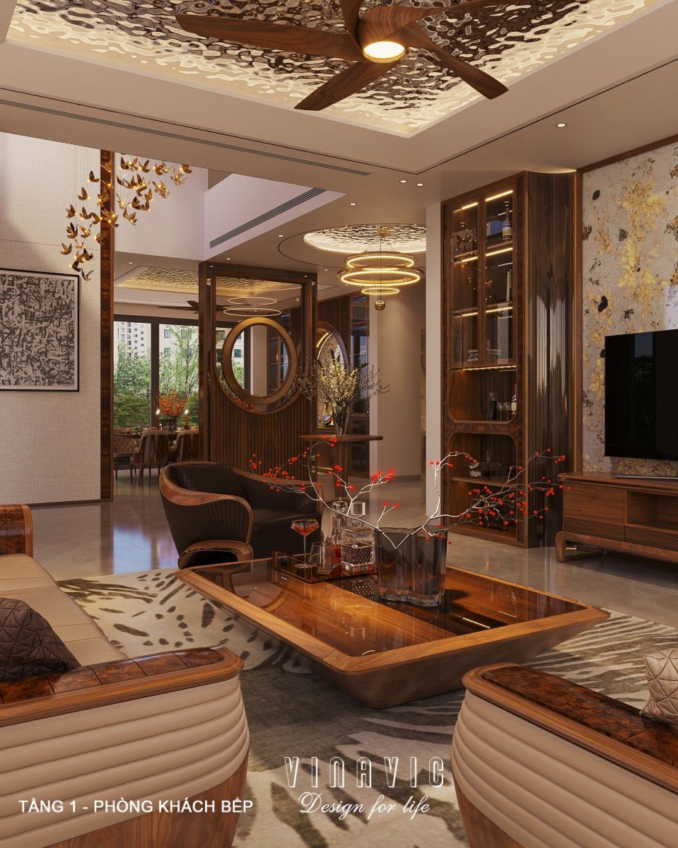 Nội thất biệt thự hiện đại 3 tầng 18x18m NT2355