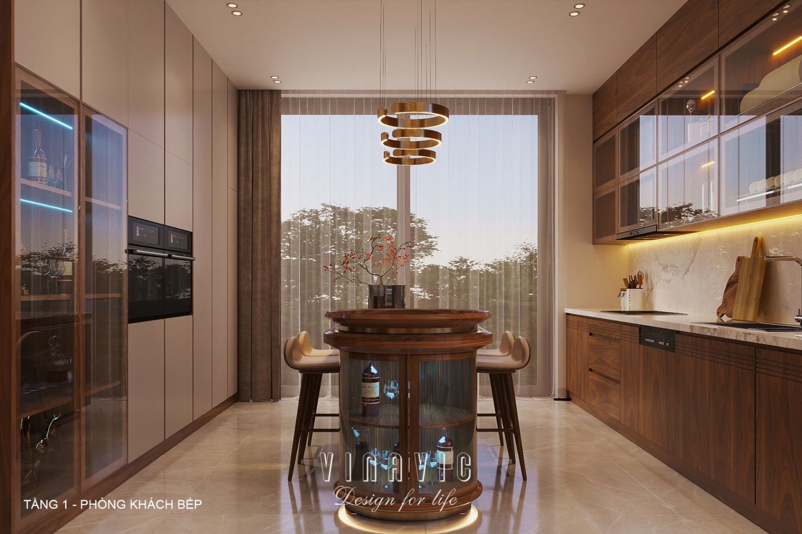 Nội thất biệt thự hiện đại 3 tầng 18x18m NT2355