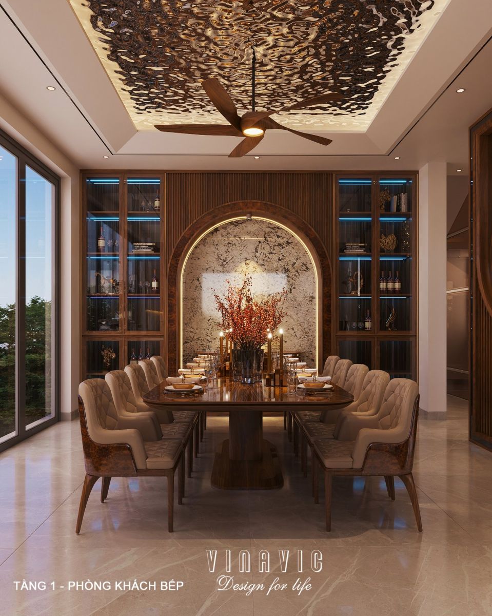 Nội thất biệt thự hiện đại 3 tầng 18x18m NT2355