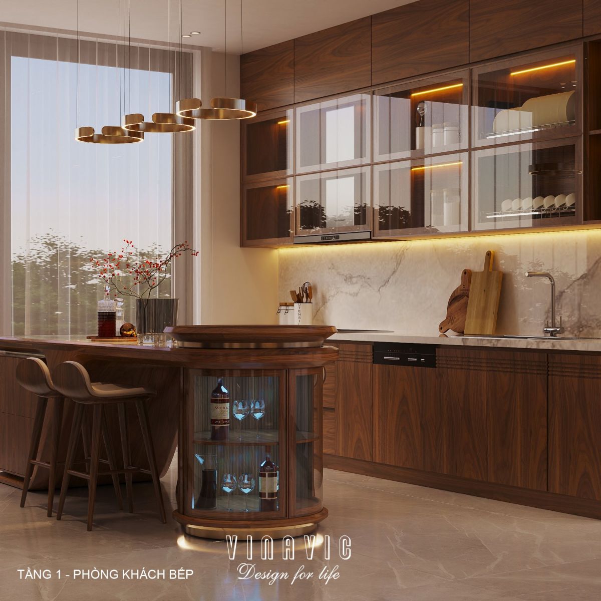 Nội thất biệt thự hiện đại 3 tầng 18x18m NT2355