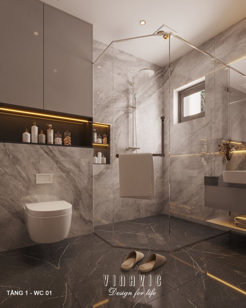 Nội thất biệt thự hiện đại 3 tầng 18x18m NT2355