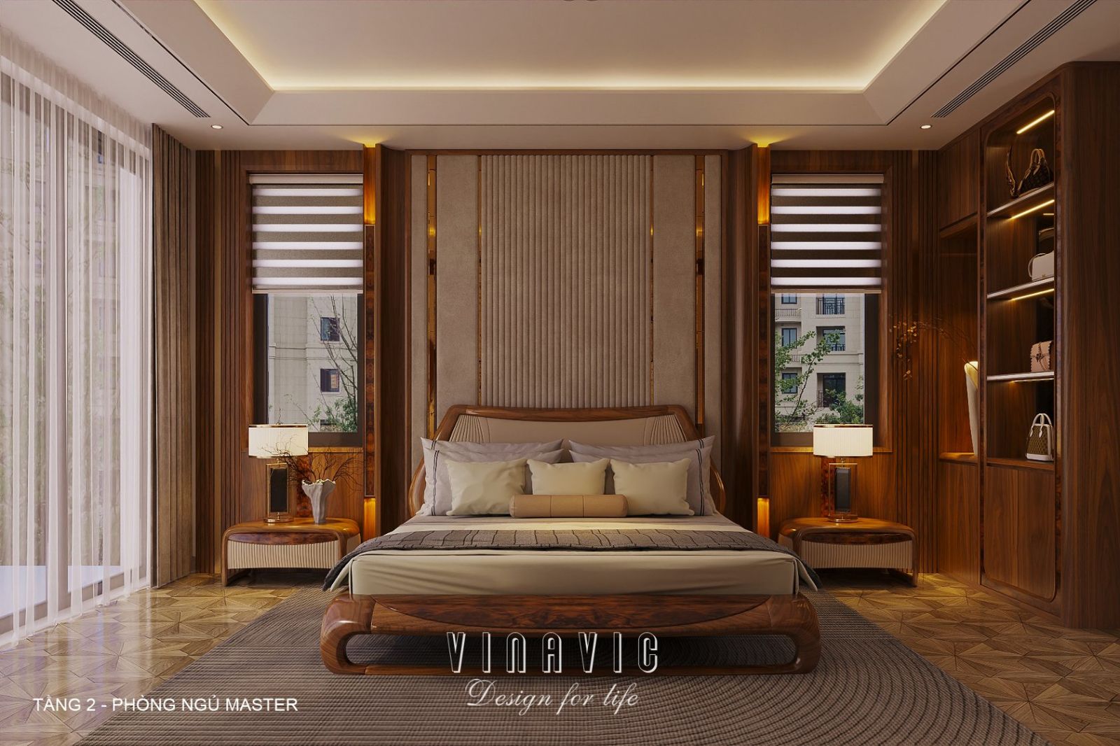 Nội thất biệt thự hiện đại 3 tầng 18x18m NT2355