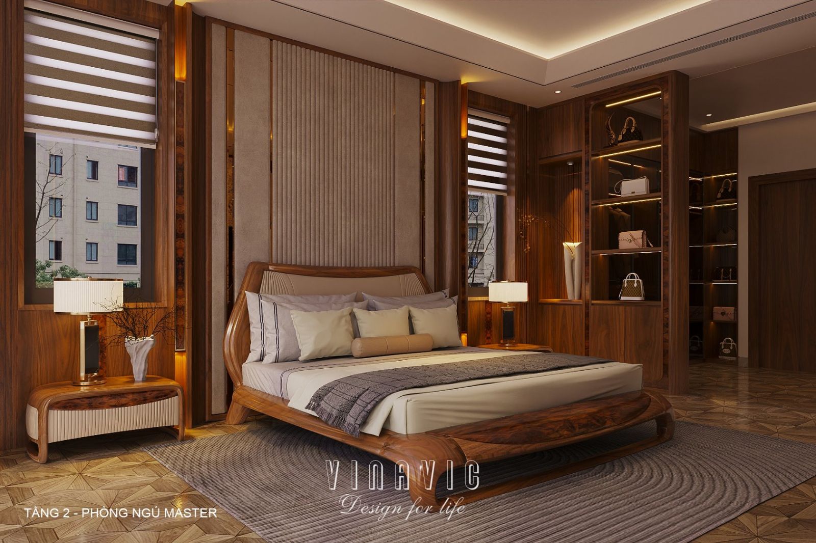 Nội thất biệt thự hiện đại 3 tầng 18x18m NT2355