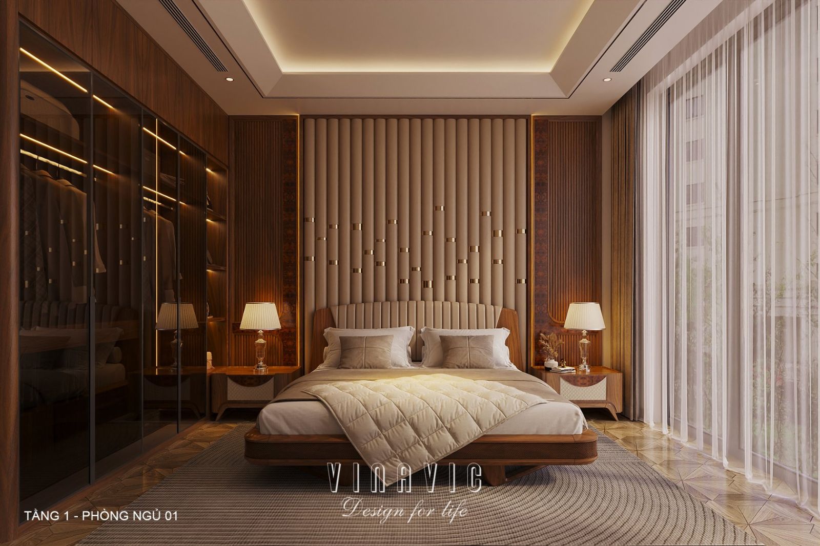 Nội thất biệt thự hiện đại 3 tầng 18x18m NT2355