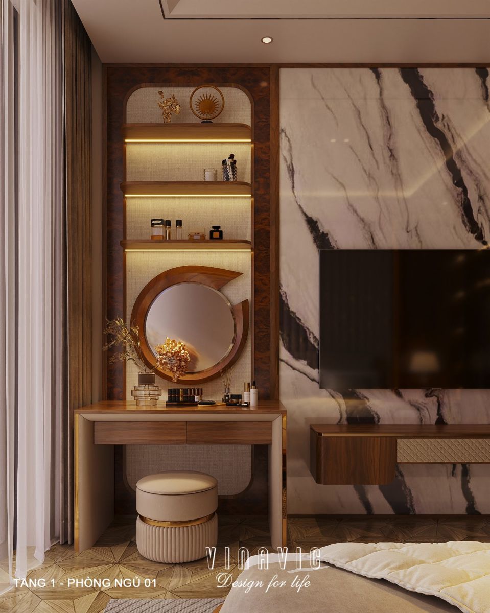 Nội thất biệt thự hiện đại 3 tầng 18x18m NT2355