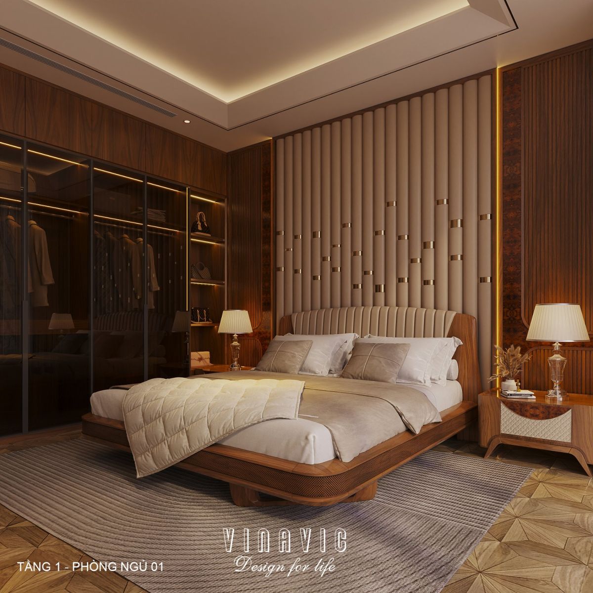 Nội thất biệt thự hiện đại 3 tầng 18x18m NT2355