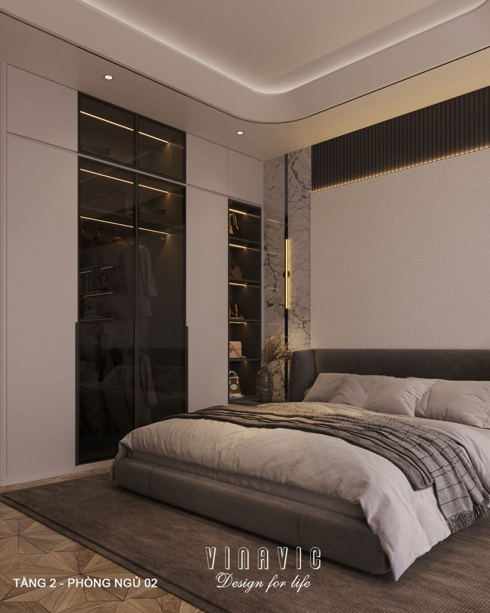 Nội thất biệt thự hiện đại 3 tầng 18x18m NT2355