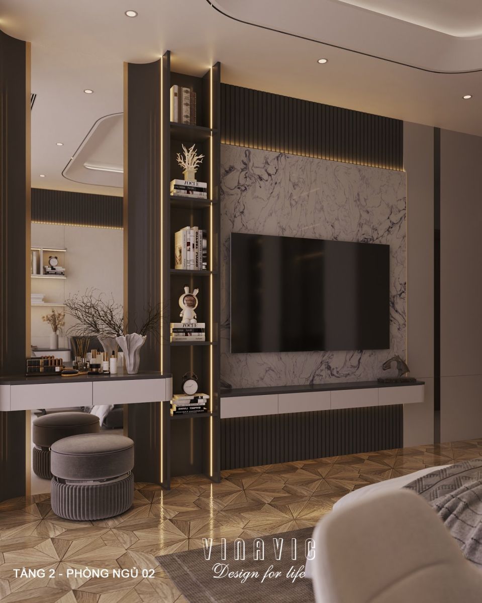 Nội thất biệt thự hiện đại 3 tầng 18x18m NT2355