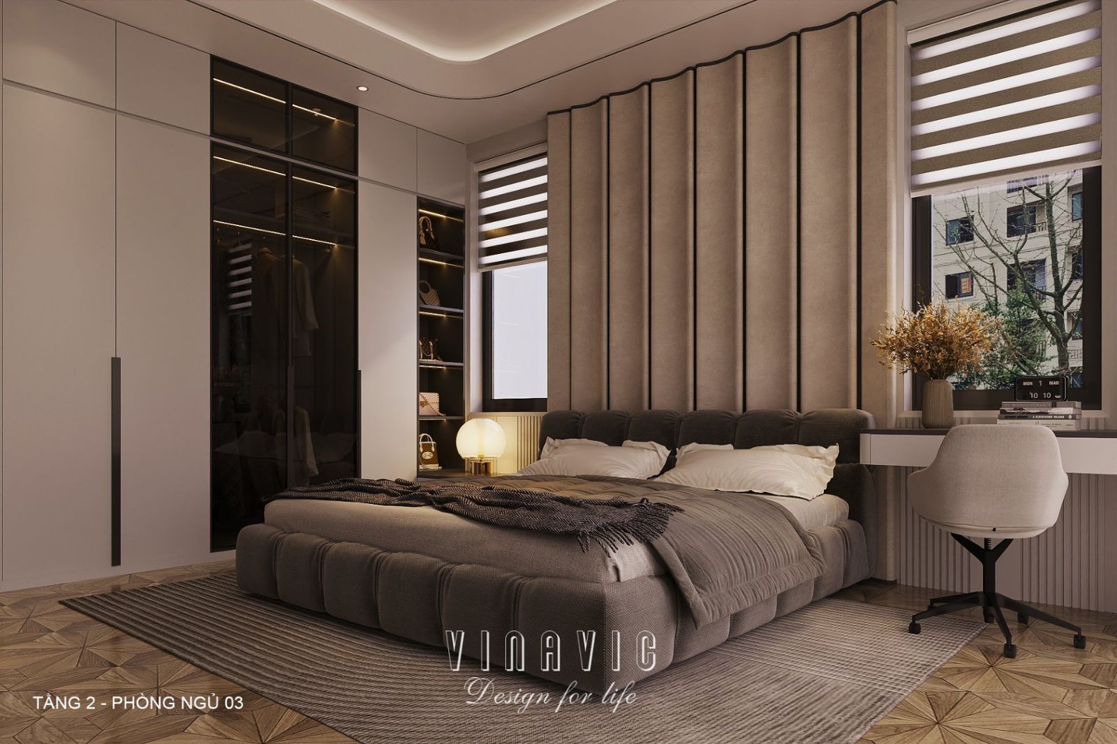 Nội thất biệt thự hiện đại 3 tầng 18x18m NT2355