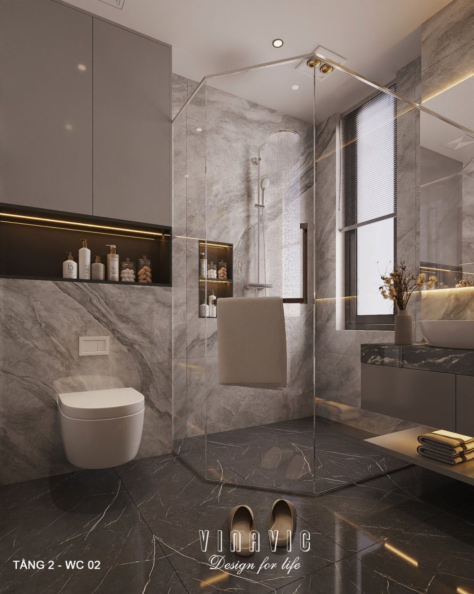 Nội thất biệt thự hiện đại 3 tầng 18x18m NT2355