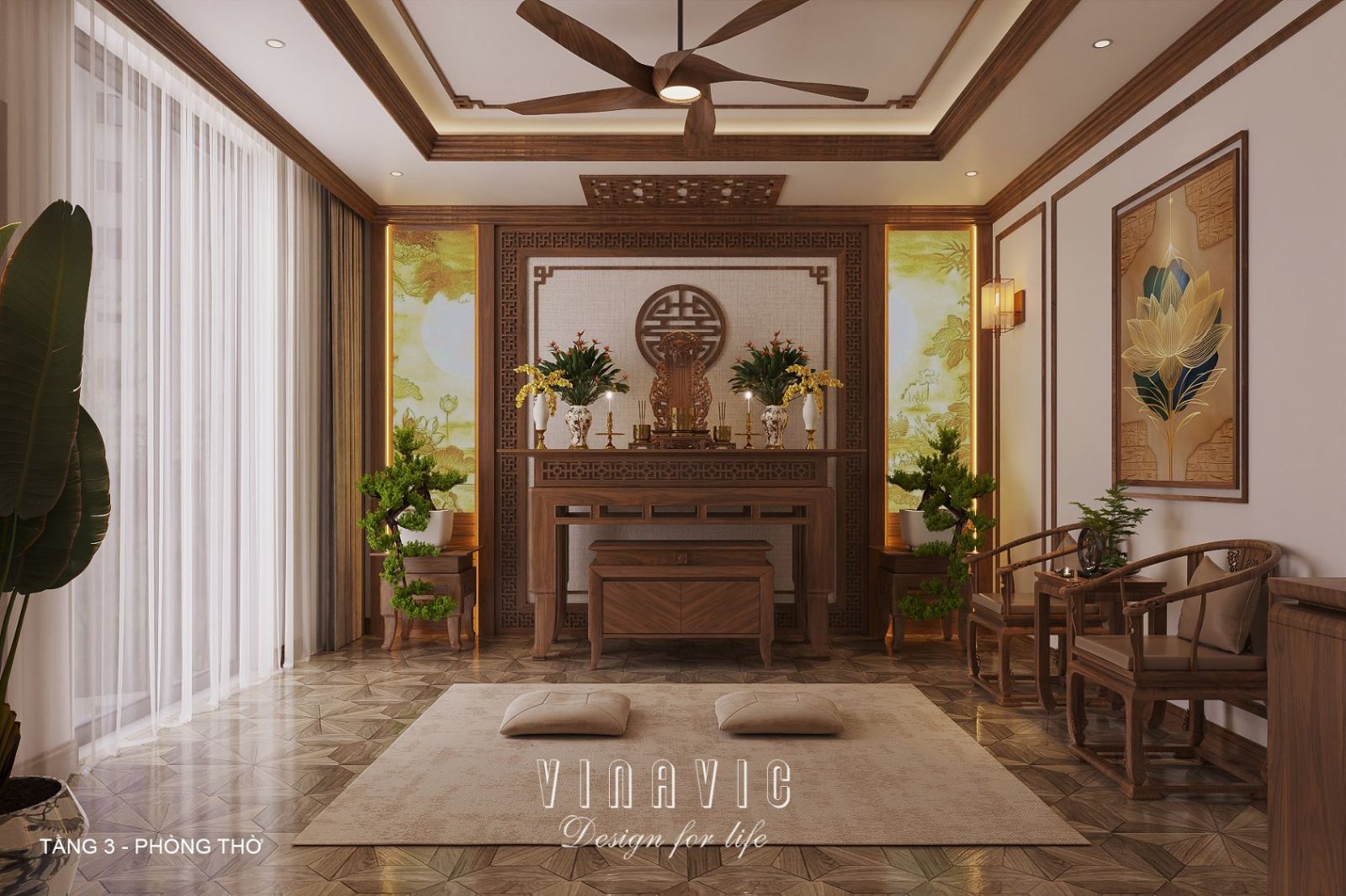 Nội thất biệt thự hiện đại 3 tầng 18x18m NT2355