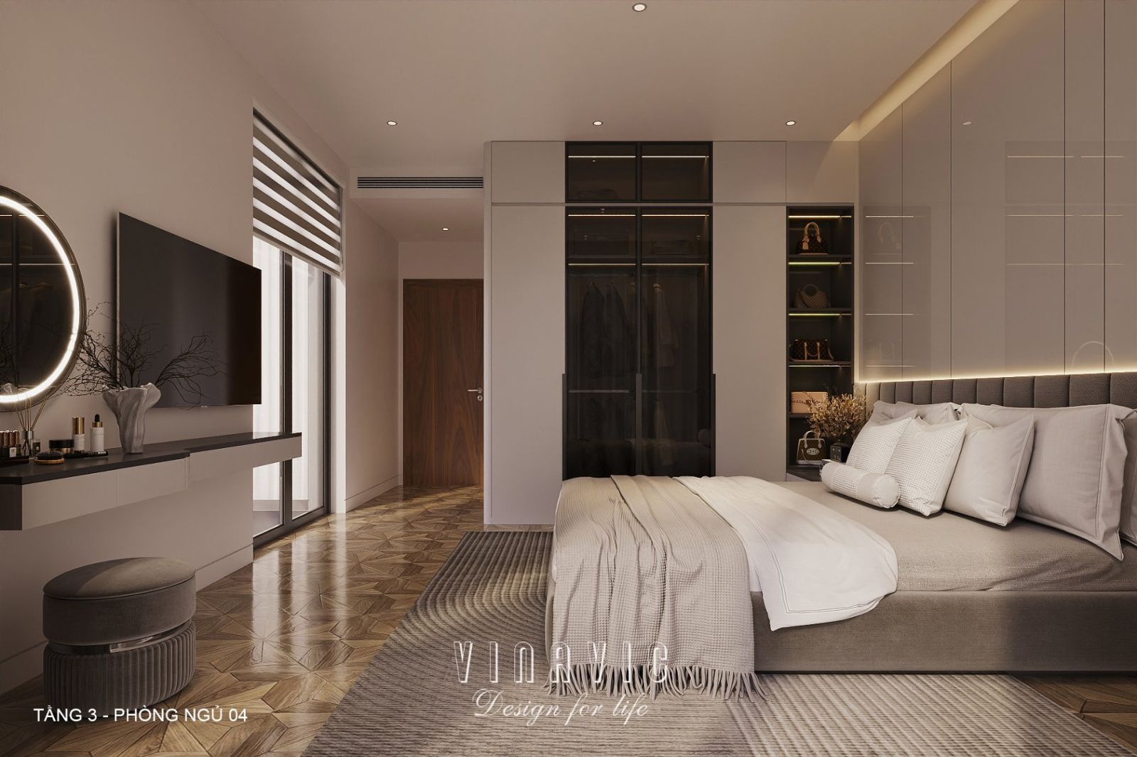 Nội thất biệt thự hiện đại 3 tầng 18x18m NT2355