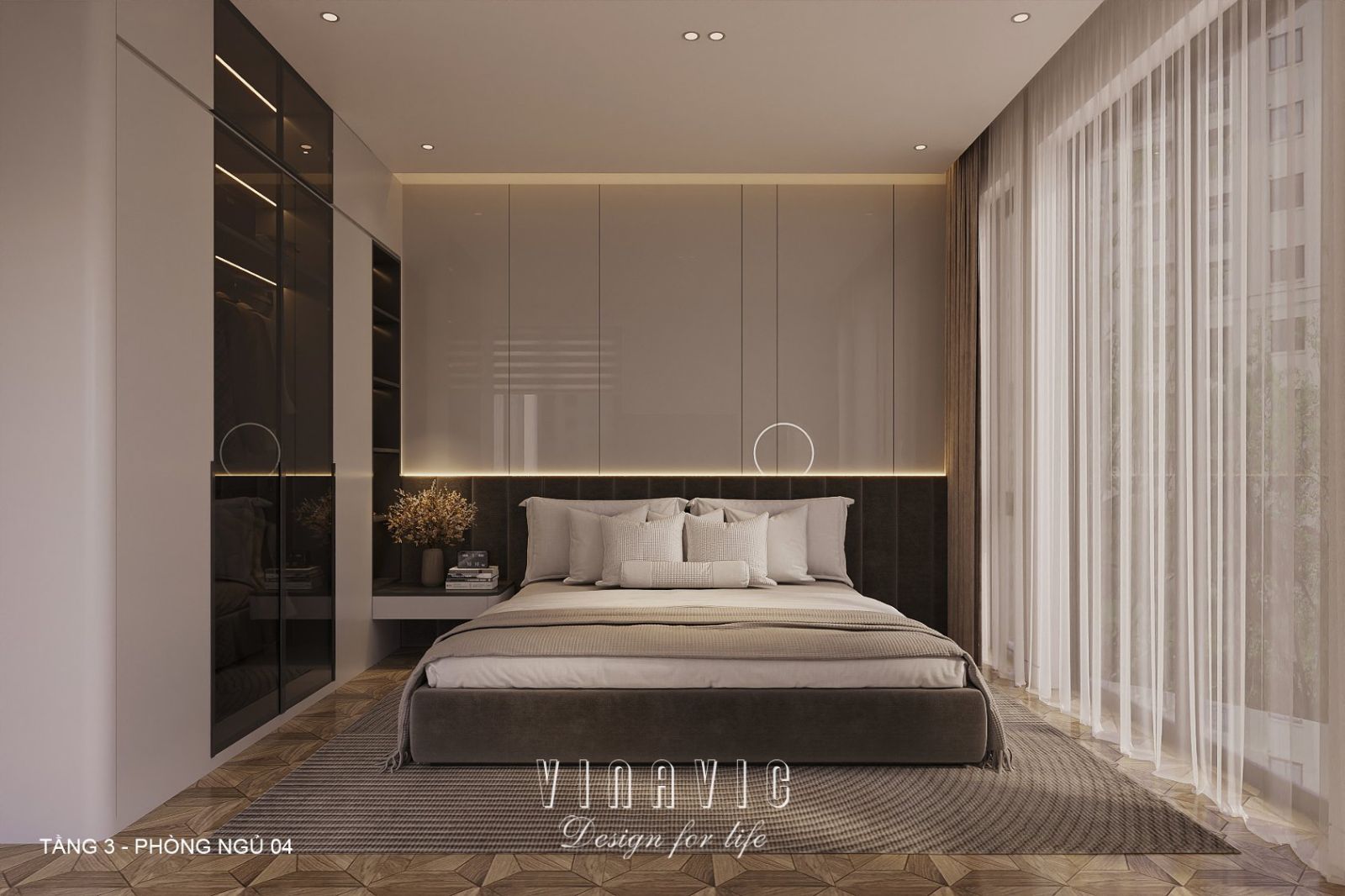 Nội thất biệt thự hiện đại 3 tầng 18x18m NT2355