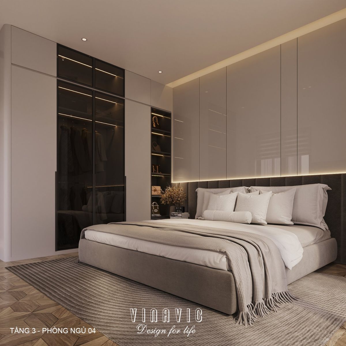 Nội thất biệt thự hiện đại 3 tầng 18x18m NT2355