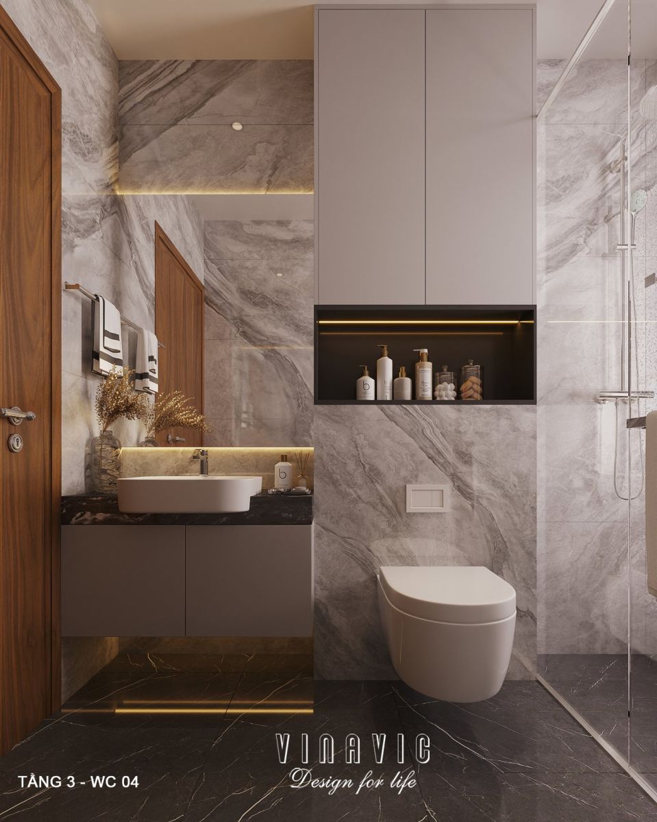 Nội thất biệt thự hiện đại 3 tầng 18x18m NT2355