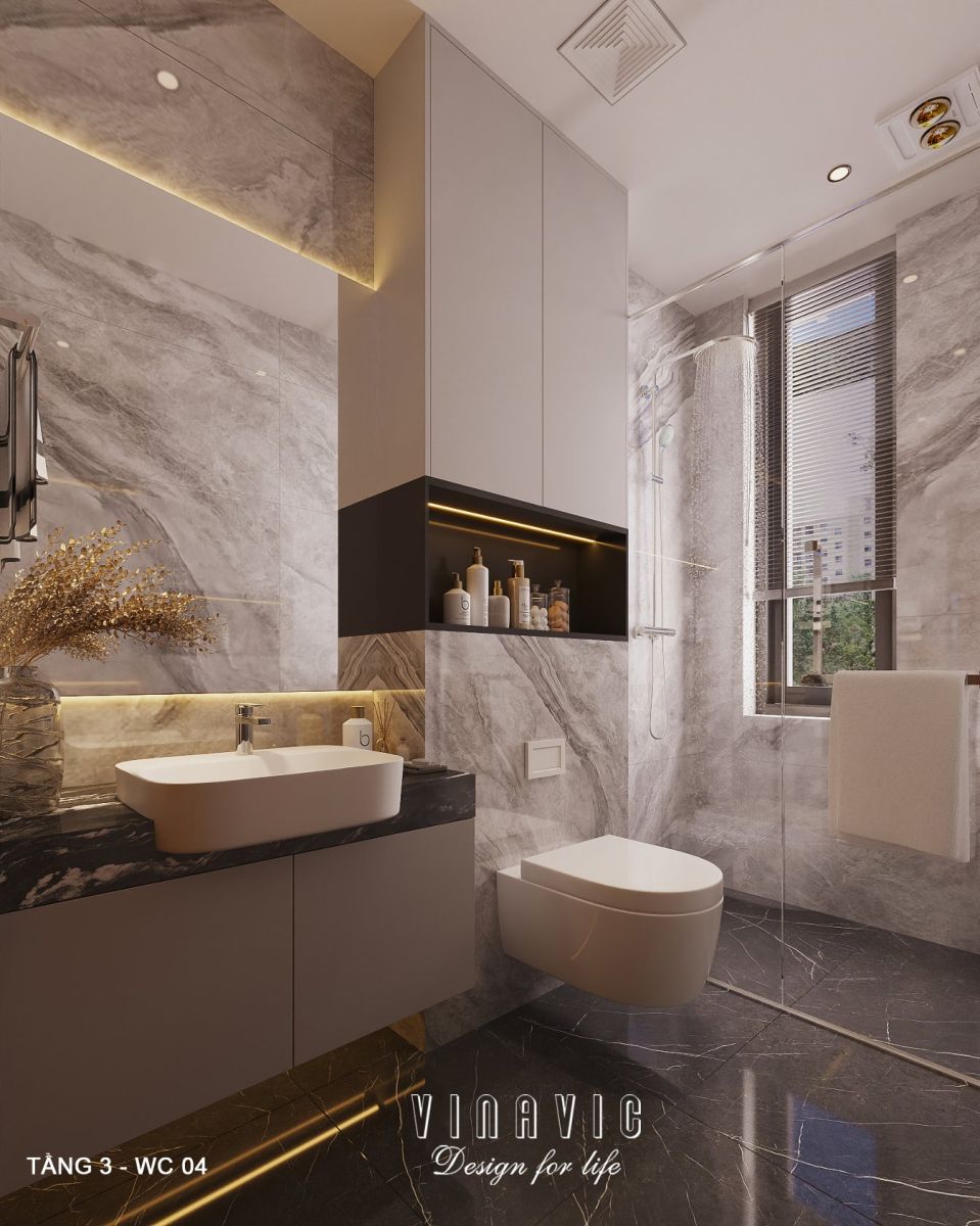 Nội thất biệt thự hiện đại 3 tầng 18x18m NT2355