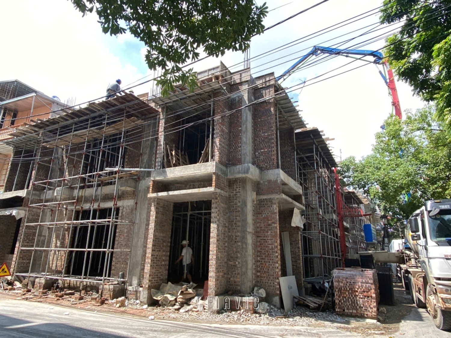 Thi công biệt thự phố 5 tầng hiện đại 2 mặt tiền đẳng cấp 275m2 TCBT2256