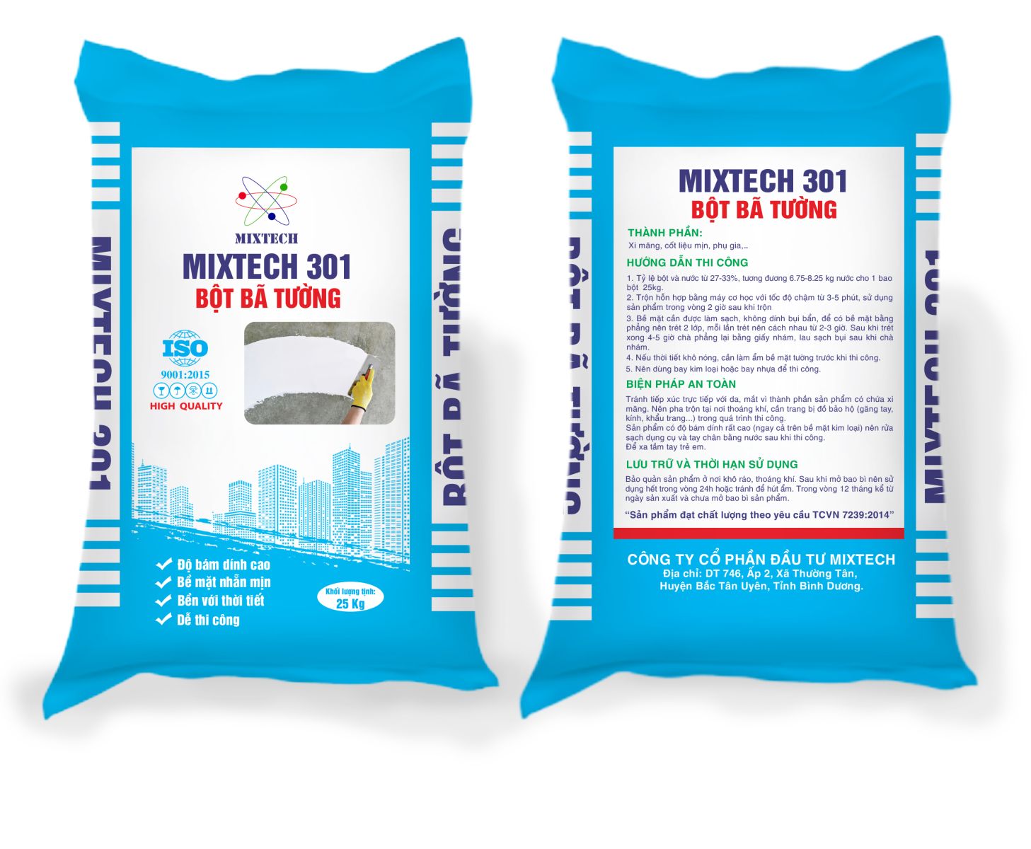 Bột bả tường gốc xi măng