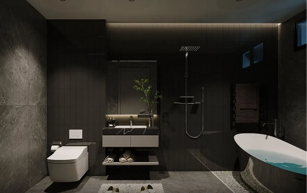 Thiết kế nội thất phòng tắm (Master Bathroom)