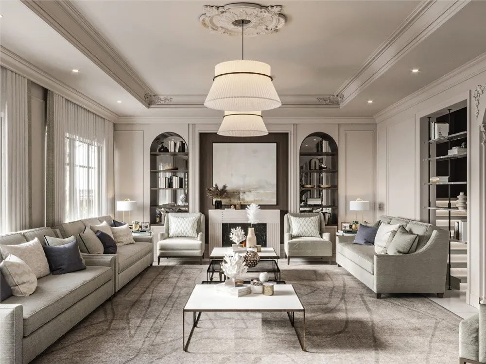 Mẫu thiết kế penthouse 160m2 với phong cách hiện đại.