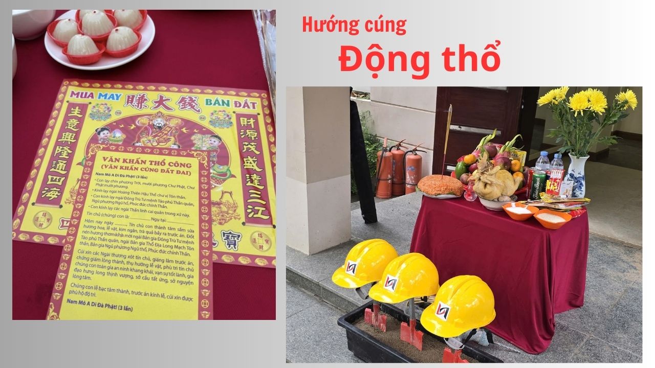 Phương vị và hướng cúng động thổ chuẩn phong thủy 