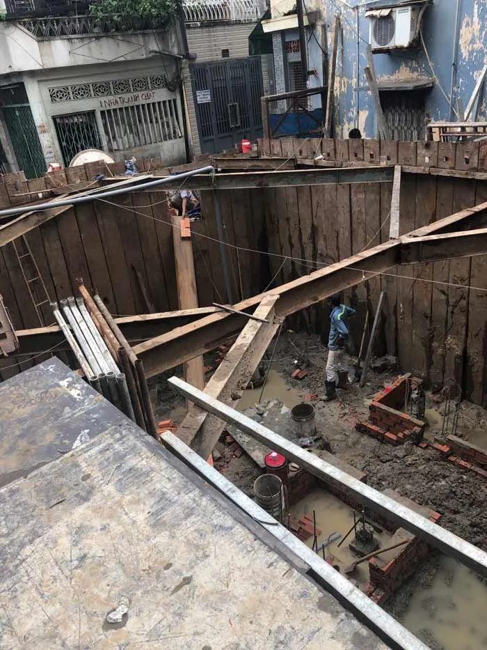 Thi công tường vây, sàn hầm và chống thấm toàn diện