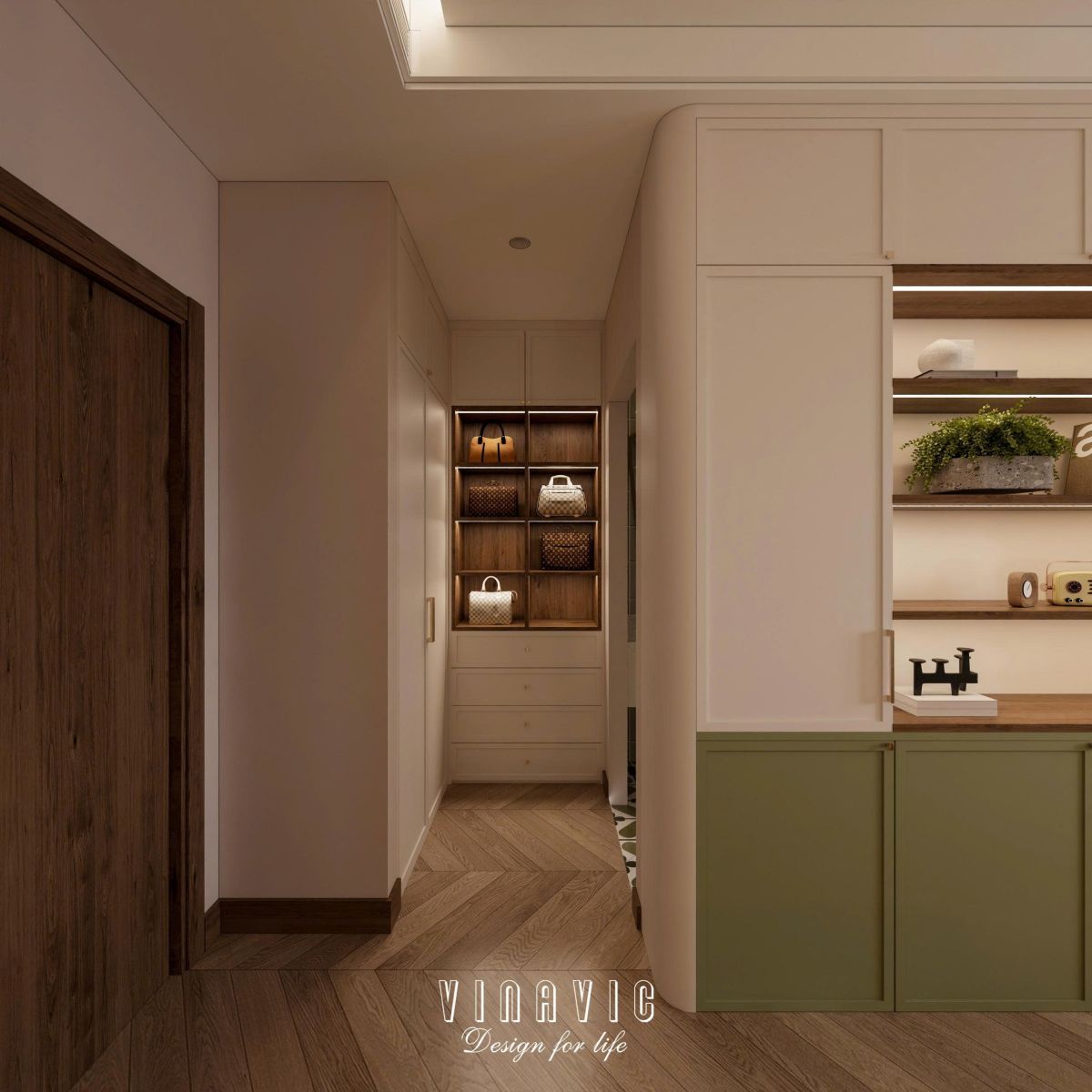 Phối cảnh nội thất phòng khách nhà phố NT2358