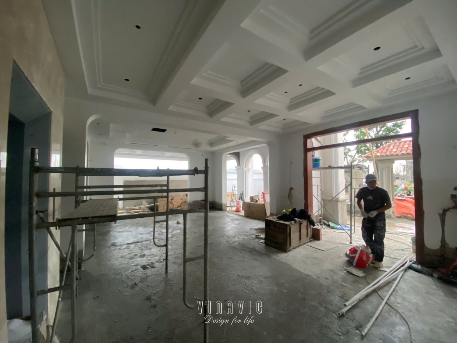 Thi công biệt thự 3 tầng Địa Trung hải (CĐT: Mrs Vinh- Thanh Hóa) TCBT2254