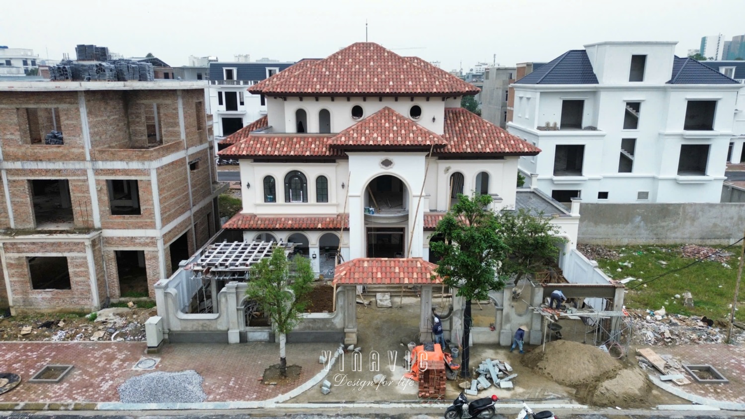 Thi công biệt thự 3 tầng Địa Trung hải (CĐT: Mrs Vinh- Thanh Hóa) TCBT2254