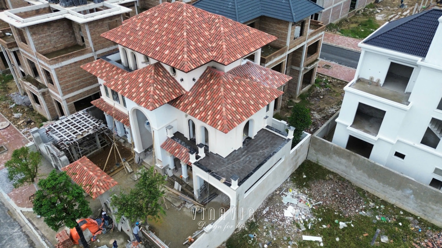 Thi công biệt thự 3 tầng Địa Trung hải (CĐT: Mrs Vinh- Thanh Hóa) TCBT2254